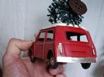 metalen mini met kerstboom op dak, Ophalen of Verzenden