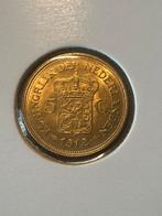 Gouden vijf gulden 1912, Postzegels en Munten, Munten | Nederland, Ophalen of Verzenden, Koningin Wilhelmina, 5 gulden