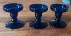 3 vintage glazen Franse kandelaars, Antiek en Kunst, Ophalen of Verzenden, Glas