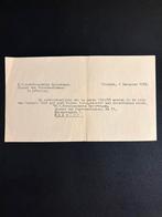 Verzoek tot terugzending vervoerbewijzen machinist (1955), Ophalen of Verzenden, Gebruikt, Trein