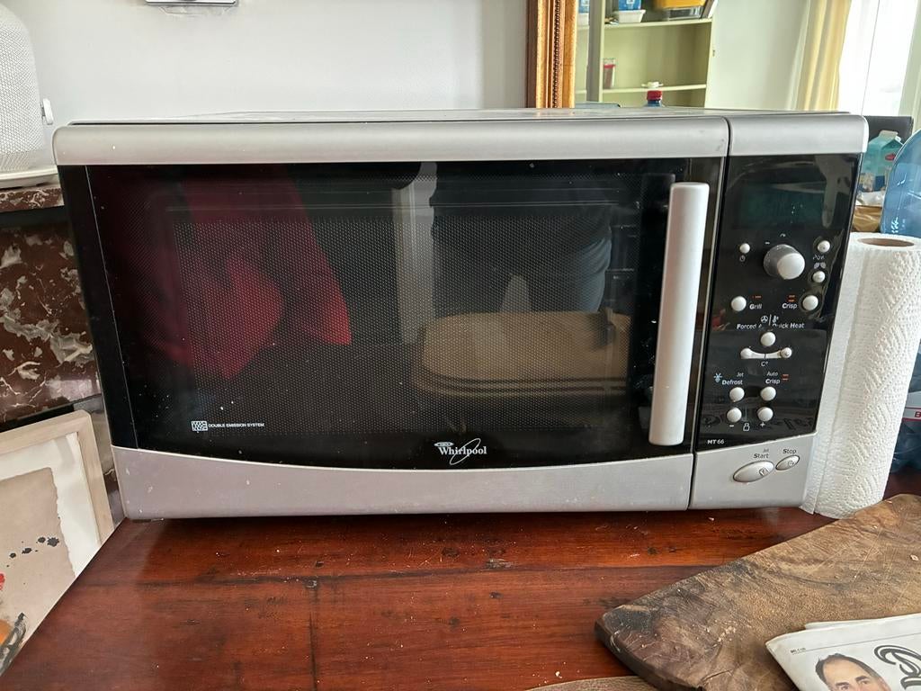 Whirlpool Combimagnetron - Gebruikt, Witgoed en Apparatuur, Magnetrons, Ophalen, Combimagnetron, Gebruikt, Grill