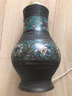 Chinese cloisonné vaas brons lamp antiek - Azië kunst oud, Ophalen of Verzenden