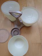 tupperware vintage condimate set met deksels, Huis en Inrichting, Keuken | Tupperware, Ophalen of Verzenden, Gebruikt, Bruin, Overige typen