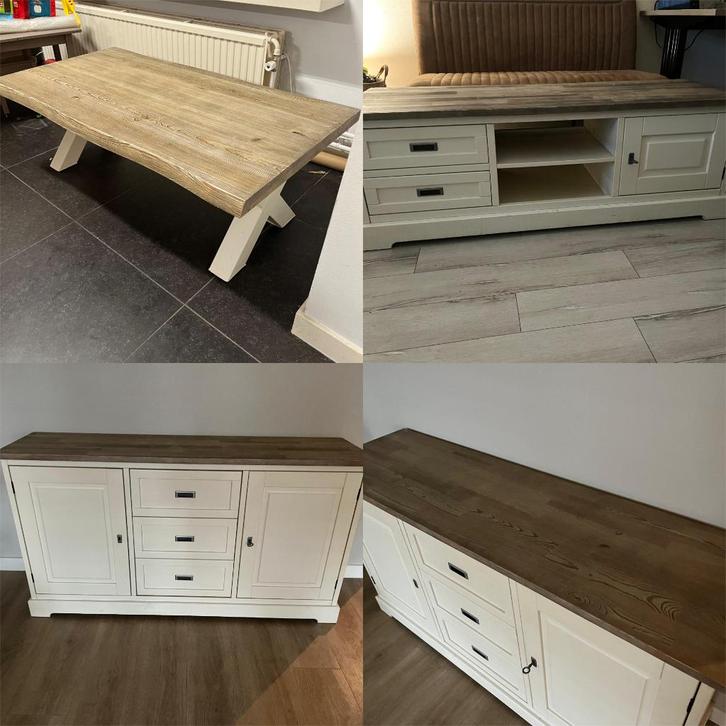 Haco Florence woonkamerset (3-delig) boomstam blad, Huis en Inrichting, Complete inboedels, Ophalen