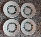 4 wedgwood Stratford petit four schotels ca 12,5 cm klimop v, Huis en Inrichting, Keuken | Servies, Wedgwood, Kop(pen) en/of Schotel(s)