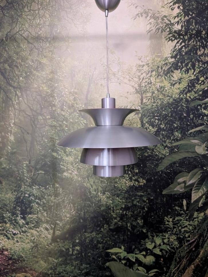 Vintage schalenlamp small, Huis en Inrichting, Lampen | Hanglampen, Zo goed als nieuw, Minder dan 50 cm, Overige materialen, Ophalen of Verzenden