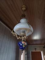 Antieke glazen hanglamp met bloemen, Ophalen