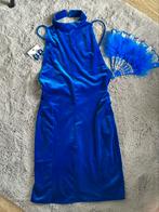 Blue velvet dress S, accessories gratis, Kleding | Dames, Jurken, Blauw, Ophalen of Verzenden, Zo goed als nieuw, Maat 36 (S)