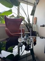 Design salontafel glazen blad chroom ondestel, Huis en Inrichting, Tafels | Salontafels, Ophalen, Design, Rond, Minder dan 50 cm