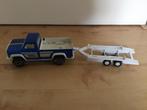 Tonka pick up blauw met boot trailer, Ophalen, Zo goed als nieuw, Bus of Vrachtwagen, Overige merken