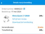 VR bril Meta Quest 2 128gb, Spelcomputers en Games, Virtual Reality, Ophalen of Verzenden, Nieuw, VR-bril, Telefoon