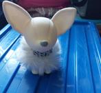 Witte chihuahua semk sexy spaarpot met bontje, Ophalen of Verzenden, Steen, Aardewerk of Keramiek, Dier