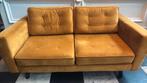 als nieuwe gele bank velvet 166 cm breed, 92 diep, Ophalen, Zo goed als nieuw, 75 tot 100 cm, Tweepersoons