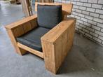 Steigerhouten loungestoel, Tuin en Terras, Ophalen, Gebruikt, Steigerhout, Stoel
