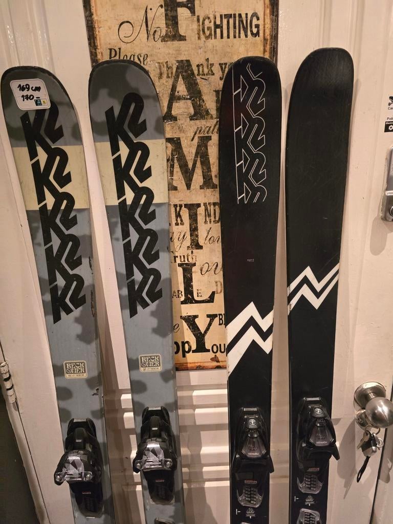 169cm K2 twintips park freestyle skis, Sport en Fitness, Overige merken, 160 tot 180 cm, Gebruikt, Ophalen of Verzenden