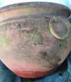 Grote antieke potten terracotta aardewerk uniek d.47cm, Tuin en Terras, Bloempotten, Gebruikt, 40 cm of meer, Rond, Minder dan 40 cm