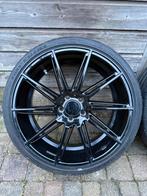 Set 20” 10-Spaaks Hoogglans zwarte velgen + banden 5x112, Gebruikt, Banden en Velgen, Ophalen of Verzenden, Personenwagen