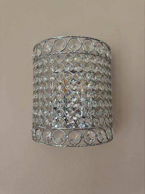 luxe wandlampen met kristallen p.s €40, Huis en Inrichting, Lampen | Wandlampen, Zo goed als nieuw, Metaal, Ophalen of Verzenden