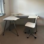 Ikea Hoekbureau In Hoogte Verstelbaar + Stoel, Ophalen, In hoogte verstelbaar, Gebruikt, Bureau