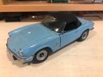 1:18 Triump Spitfire Softop MK IV 1970 Sun Star Blauw, Hobby en Vrije tijd, Modelauto's | 1:18, Ophalen of Verzenden, Gebruikt