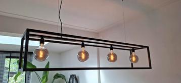 Ztahl Hanglamp Rimini – strak stalen frame, 4 lichtbronnen beschikbaar voor biedingen
