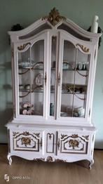 Queen Anne vitrine kast, Ophalen, Zo goed als nieuw, 25 tot 50 cm