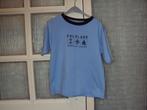 Breed blauw katoen maritiem college shirt PL LAND 128 prima, Gebruikt, Ophalen of Verzenden, Shirt of Longsleeve, Jongen