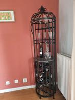 Vintage drankenkast / wijnrek met glazen, Huis en Inrichting, Ophalen, 15 tot 25 flessen, Zo goed als nieuw, Metaal