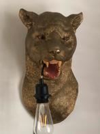 Gouden Luipaard Wandlamp - Dimmer Defect, Ophalen of Verzenden, Gebruikt, Overige materialen