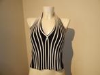 Joseph Ribkoff halter top zwart witte stiksel bewerking S