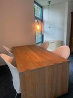 Strakke Licht Eikenhouten tafel Pilat, Ophalen, Eikenhout, 50 tot 100 cm, Zo goed als nieuw