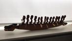 Grote drakenboot met roeiers uit Afrika (lengte 115 cm), Antiek en Kunst, Ophalen of Verzenden