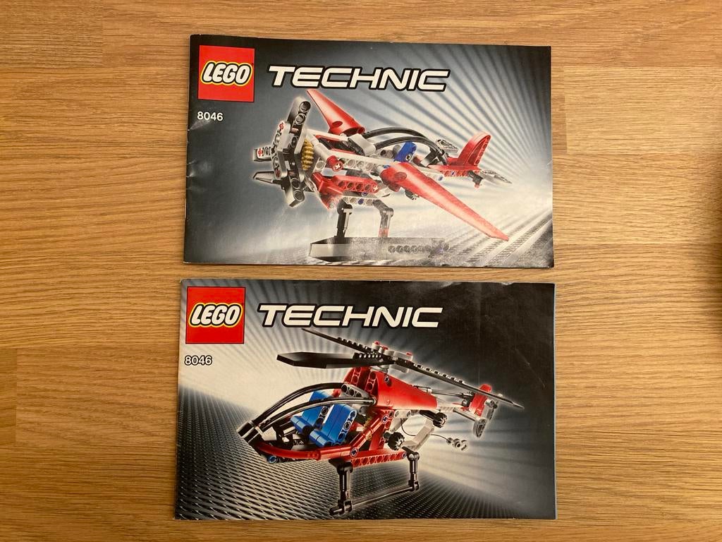Lego Technic 8046 - 2 modellen vliegtuig en helikopter, Kinderen en Baby's, Speelgoed | Duplo en Lego, Ophalen of Verzenden, Gebruikt