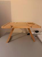 Houten Tafelblad met Glashouders, inklapbaar dienblad, Minder dan 45 cm, Minder dan 55 cm, Nieuw, Ophalen of Verzenden