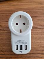 USB Stopcontact Adapter, Doe-het-zelf en Verbouw, Elektra en Kabels, Ophalen of Verzenden, Zo goed als nieuw, Stopcontact