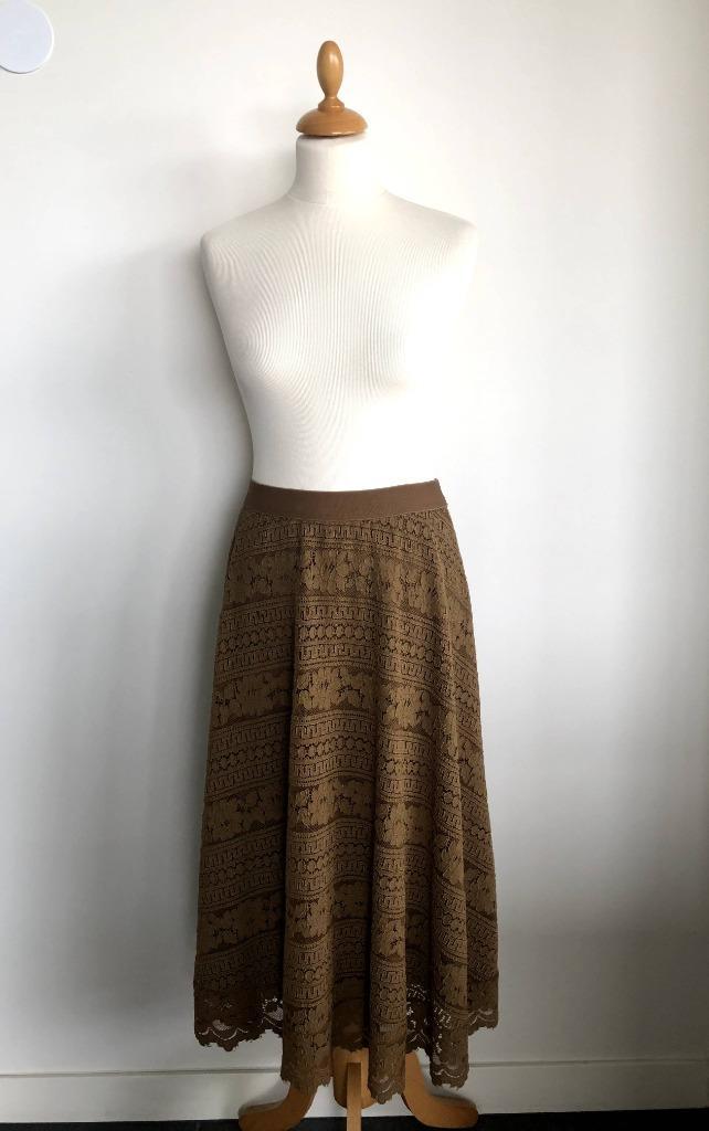 RIANI rok, maat 42, Kleding | Dames, Rokken, Zo goed als nieuw, Maat 42/44 (L), Bruin, Onder de knie, Verzenden