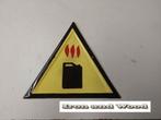 Emaille oud waarschuwingsbord  - jerrycan afm 31x31x31, Ophalen of Verzenden