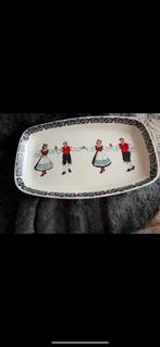 Vintage Serveerschaal met Folklore Motief, Ophalen of Verzenden