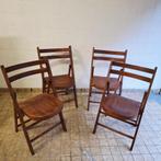 Vintage / Retro Houten Klapstoel / 4 Stuks, Ophalen, Gebruikt, -, Vier