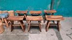 Sushi stool Teak: 42lang, 27breed, 45hoog, Ophalen of Verzenden, Nieuw, Hout