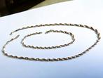 Zilveren (925) GEDRAAIDE set BICOLOR; ketting en armband, Ophalen of Verzenden, Zo goed als nieuw, Zilver, Zilver