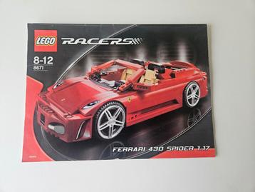 LEGO Racers 8671 Ferrari 430 Spider beschikbaar voor biedingen