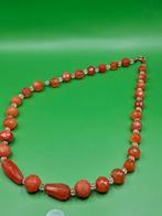 prachtige grote Carneool ketting met goud slot 14 Karaat, Sieraden, Tassen en Uiterlijk, Antieke sieraden, Ophalen of Verzenden