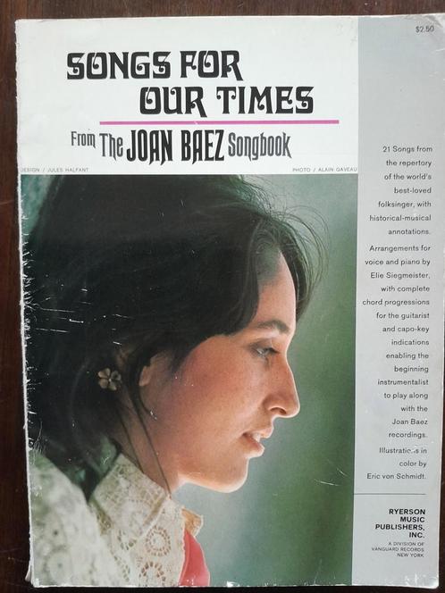 Joan Baez - Songs For Our Times Songbook, Boeken, Muziek, Gelezen, Artiest, Ophalen of Verzenden