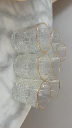 Glazen met gouden rand, Huis en Inrichting, Glas of Glazen, Ophalen of Verzenden, Overige stijlen, Glas