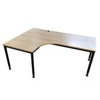 Hoekbureau Zwart Licht Eiken B200/80xD140/80