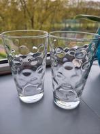 2 frisdrank glazen met bobbels, Nieuw, Frisdrankglas, Ophalen of Verzenden