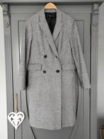Trenchcoat Zwart wit geblokt pied-de-poule mt.38, Kleding | Dames, Jassen | Winter, Verzenden, Zo goed als nieuw, Maat 38/40 (M)