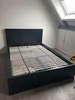 Tweepersoonsbed 140x200 malm ikea incl lattenbodem, Ophalen, Bruin, Tweepersoons, 140 cm