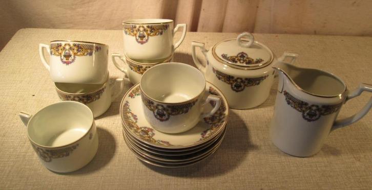 Prachtig antieke Porseleine  Servies - H&C Chodau, Antiek en Kunst, Antiek | Servies los, Ophalen of Verzenden